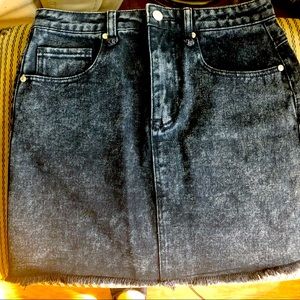 Brave Soul London Black Acid Wash Jean Skirt. Size 12 / UK 40. NWOT.